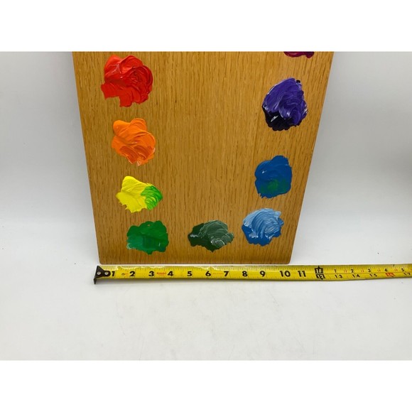 Artist Wood Painters Palette Oil Paint Multicolor Rectangular 16 X 10 - Picture 2 of 7